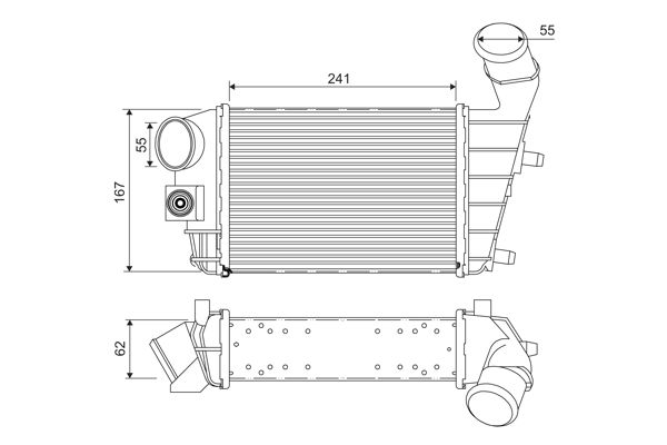 Turbo Radyatoru (Intercooler) Alfa Romeo 147 Gt 1.9 Jtdm 01>10 | VALEO 817862 | OEM 46744880 46744880 51715999 51715999