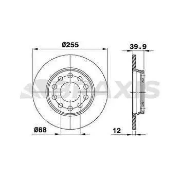 Arka Fren Aynasi Exeo 08>> A4 Avant 00>09 | BRAXIS AE0178 | OEM 8E0615601Q 8E0615601Q 8E0615301AA 8E0615301AA