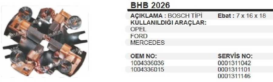 Marş Kömür Yuvası BSX49 - Opel, Ford, Mercedes | OEM BHB2026