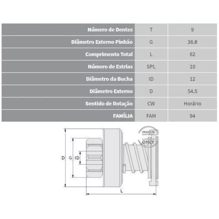 Mars Dislisi (2,2 Kw,12V 9 Dis) Land Rover Defender L316 2.5 Tdi 90>98 Defender L316 2.5 TD5 98>16 Discovery 1 Lj 89>98 Range Rover 2 P38A 94>02 110/127 (Ldh) 2.5 Td 86>90 | ZEN 0861 | OEM