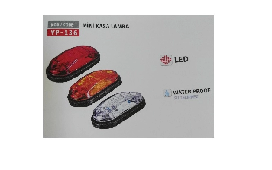 Kasa Lamba Mini LED'li Sarı 12-24V | OEM YP136S