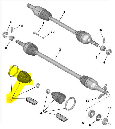 Aks Koruk (Dis) Expert Jumpy Scudo P806 P807 Evsion C8 XUD9TE / DW10TD Olcu: (1,C: 30MM, 1,C: 97MM, Boy:116MM) | FKK 20068 | OEM 329306