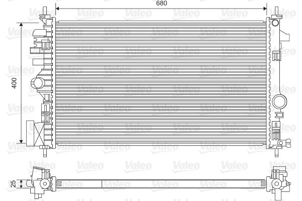 Radyator Opel Insignia 2,0 07 / 09 | VALEO 735482 | OEM 1300291