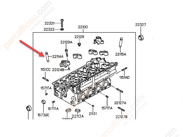 Subap Gaydi Accent 1,5 16V 2000-2006 Milenyum-Admira Kasa (16 Gayd) (In:11X6X36,6 / Ex:11X6X41) / (Pik Dokum) | OZGAYD VG2790-2791 | OEM 22114-26901 22115-26901