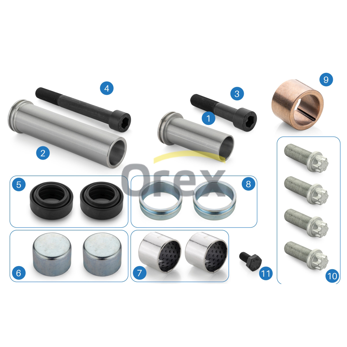 Kaliper Perno ve Burç Tamir Takımı Meritor | OEM 5001860791