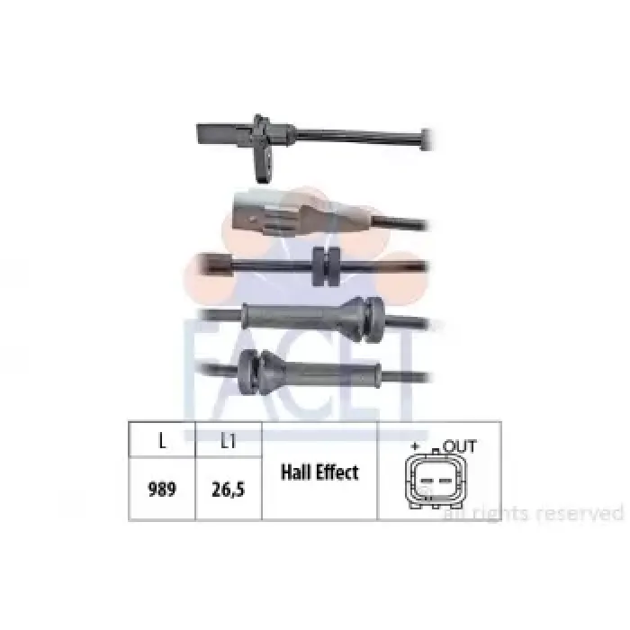 ABS Kablosu Sensoru Arka Berlingo 08 > C4 Picasso 07 > 13 5008 09 > Partner 08 > | FACET 21.0096 | OEM 4545E8