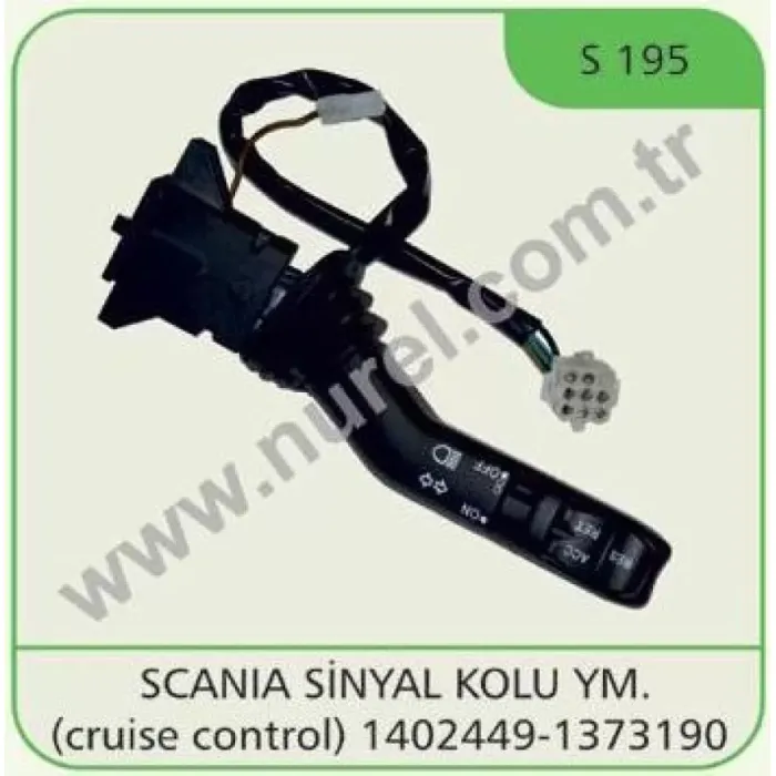 Far+Sinyal Ve Selektor Kolu (Soldan Kumanda) Scania Ym | NUREL S 195 | OEM 1402449-1373190