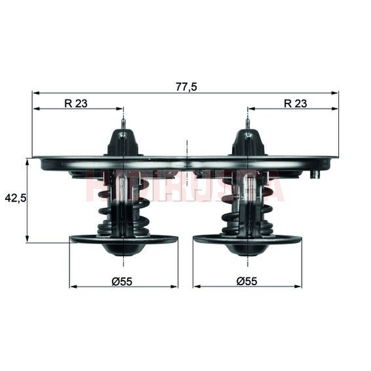 Termostat Scania 80°C-87°C (Büyük Kafa) | OEM 1849060