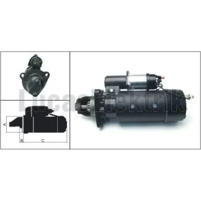 Mars Motoru 12V 7,5KW 12DIS 42MT Dev Fatih | LUCAS LES0325