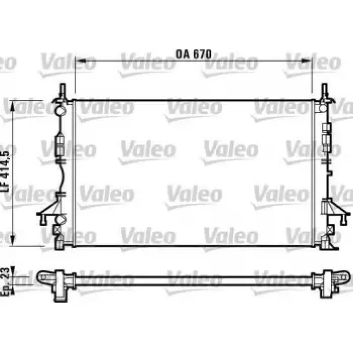 Motor Radyatoru Laguna II 1,6 / 1,8 / 2,0 / 1,9 DCI (670X414,5X23) | VALEO 732827 | OEM 8200008764