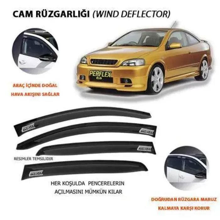 Cam Ruzgarligi Mugen Tip 4 Parça Astra G Dynamic 1998-2004 | PERFLEX PD4-OP03