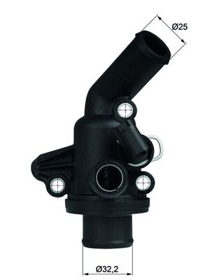 Termostat 87 °C (OM668) A-Class W168 01>04 Vaneo 414 02>05 | MAHLE TI1187 | OEM A6682030275
