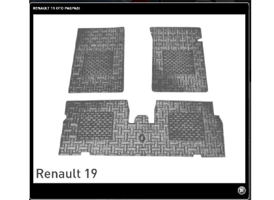 Paspas Bezli 3 Parça Mavi - Renault 19 Dekoratif | OEM RBR105