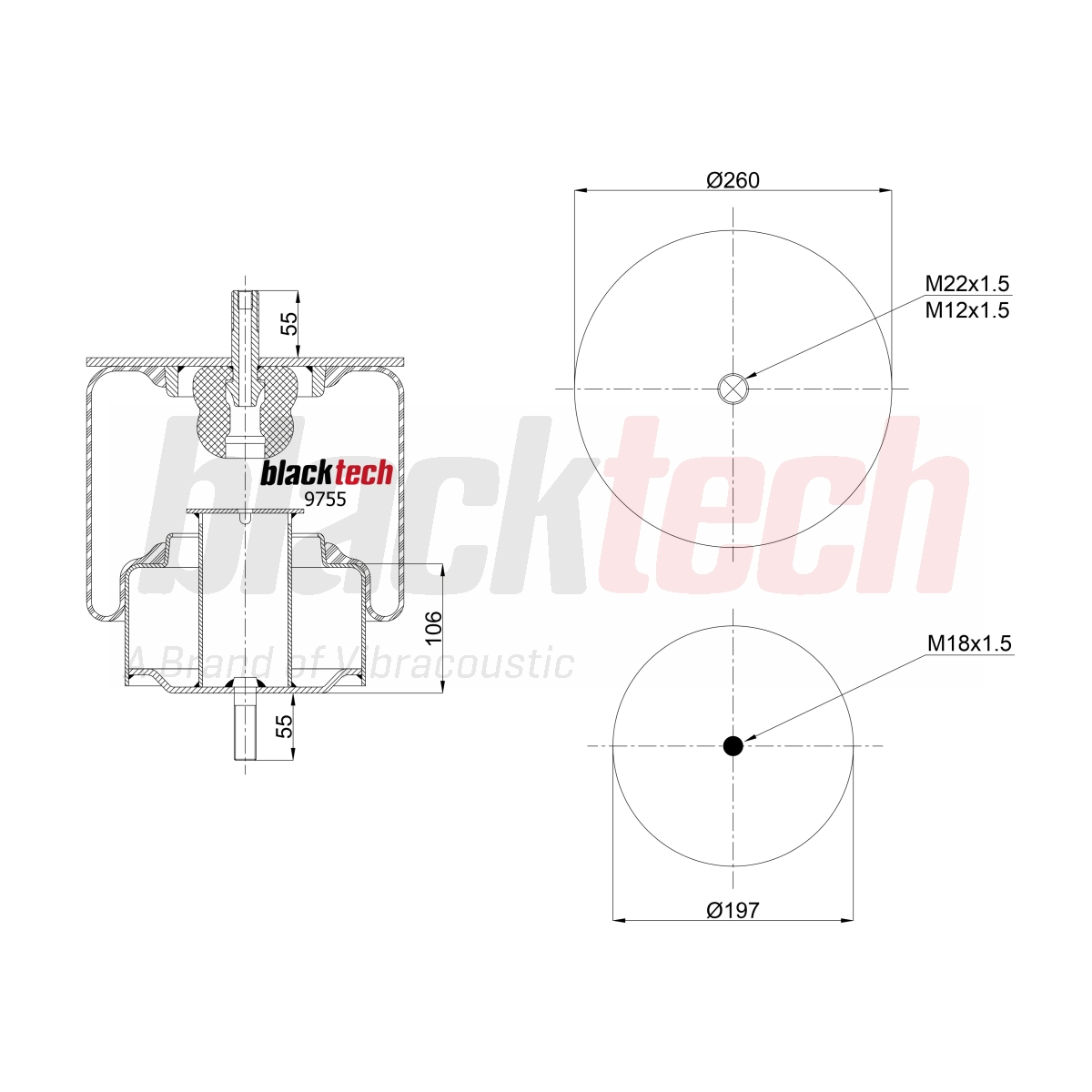 Körük Komple Metal Pistonlu Bmc Procity Arka | OEM 53RS90008