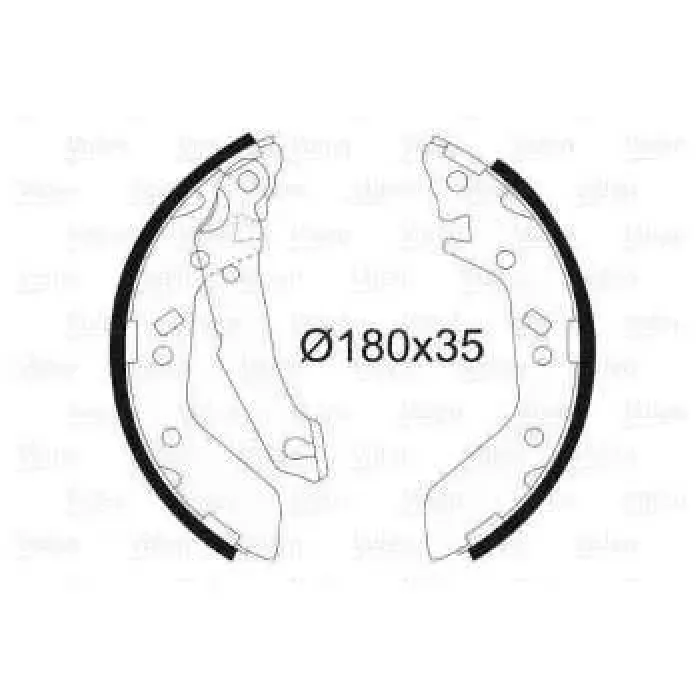 Arka Fren Balatasi Pabuc Kampana Genis Tip Hyundai Hyundai Accent 1.3 1.5. 1.6 2000-2005 Excel 1990-1994 | VALEO 564033 | OEM 5830525A00 5830525A00 5830525A10 5830524A00 5830525A10 5830524A00