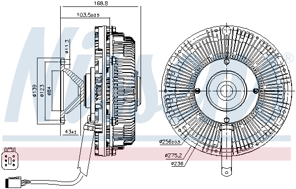 Fan Gobegi (Pervaneli) Elektrikli - Scania / L-P-G-R-S Seri DC13 DC16 | NISSENS 86243 | OEM 2576016 2978766 2548585