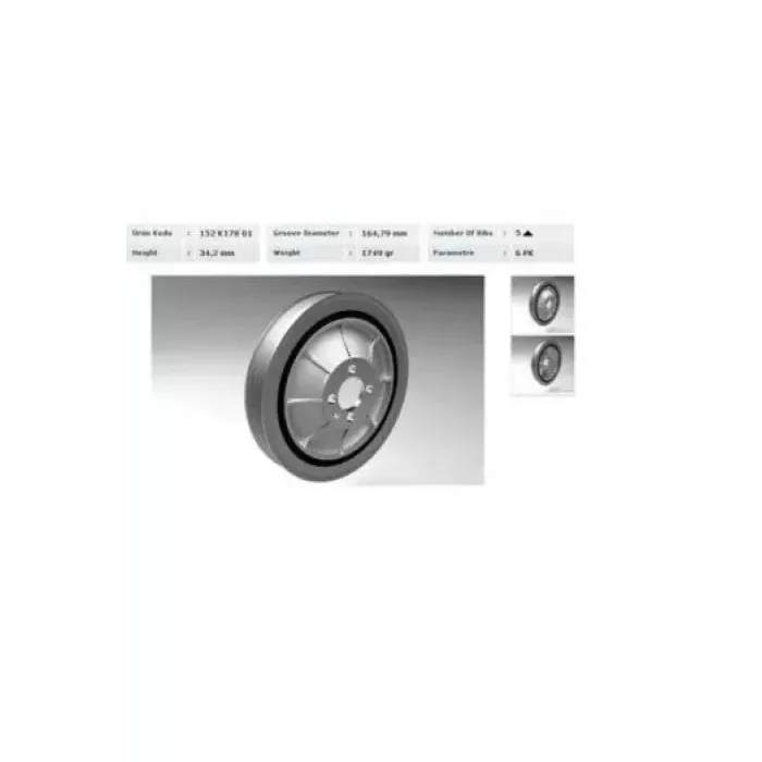 Krank Kasnagi Z19DT Z19DTL Vectra C Astra H Fiat Bravo 2 1.6D 2.0D Multyjet 08 Egea Sedan Hb 1.6D | KENTPAR K178 1S | OEM 1261055P00 614359