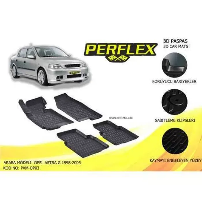 Paspas 3D Havuzlu 10-Mat Astra G 1998-2005 | PERFLEX PXM-OP03 | OEM 1724184