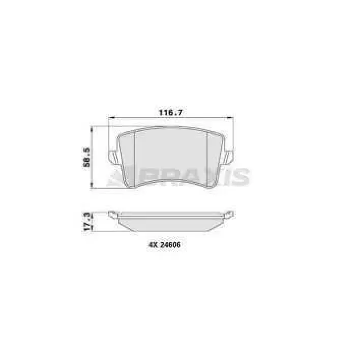 Fren Balatasi Arka A4 08>15 A5 07> Q5 10>17 Q5 09>12 | BRAXIS AA0058 | OEM 8K0698451A 8K0698451B 8K0698451E