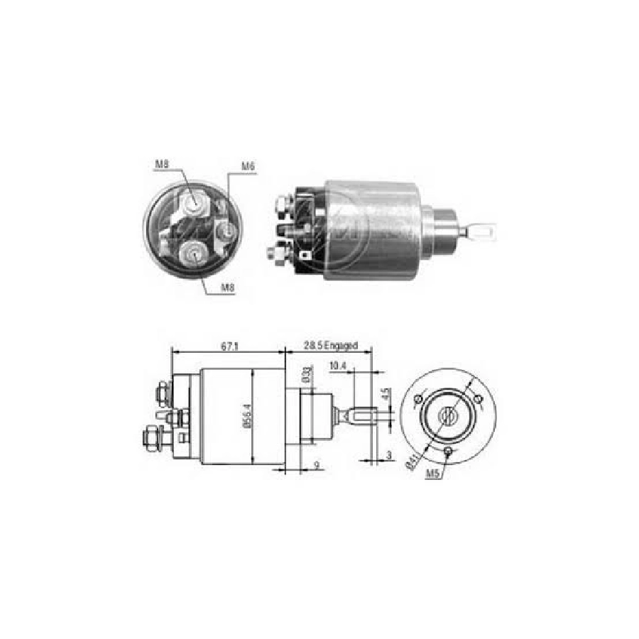 Marş Otom. 12V Opel Astra, Vectra, Zafıra, Calıbra, Frontera | OEM ZM-1473