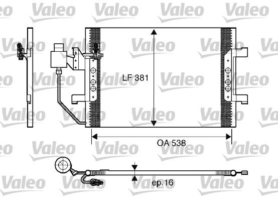 Klima Radyatoru A-Class W168 97>04 | VALEO 817504 | OEM A1685000454