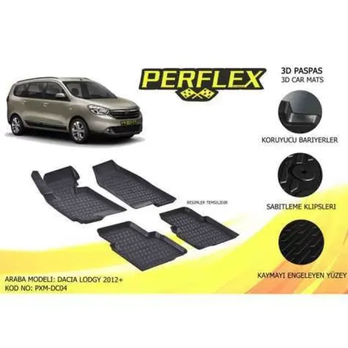 Paspas 3D Havuzlu 10-Mat Lodgy 2012+ | PERFLEX PXM-DC04 | OEM 99