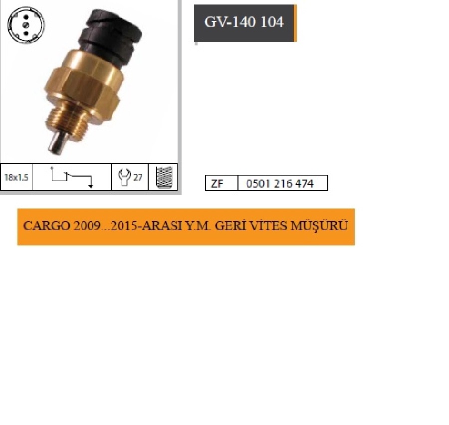 Geri Vites Müşürü - Ford Cargo 2009-2015 0501216474 | OEM GV-140104
