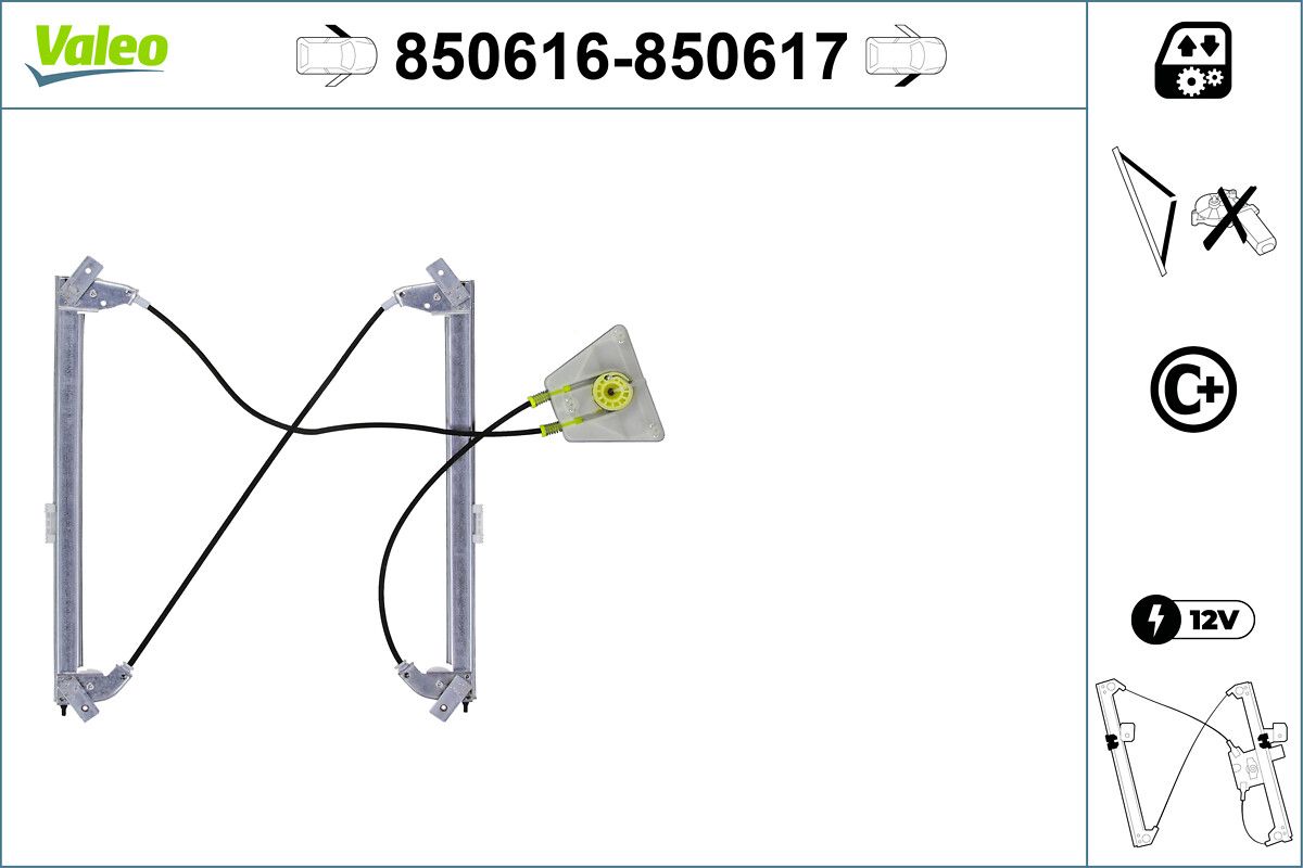 Cam Mekanizmasi (Sag) Audi A3 | VALEO 850617 | OEM 8P3837462A 8P3837462B