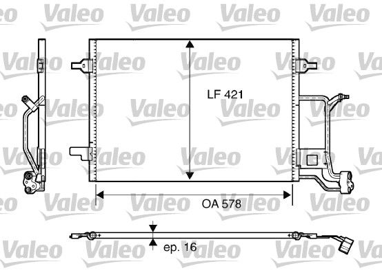Klima Radyatoru Kondansor Passat 2,5TDI 96> A4 S4 1,9TDI 2,5TDI 94> OTO/MEK Sanziman | VALEO 817840 | OEM 8D0260401G 8D0260401G 8D0260403F 8D0260403G 8D0260403F 8D0260403G