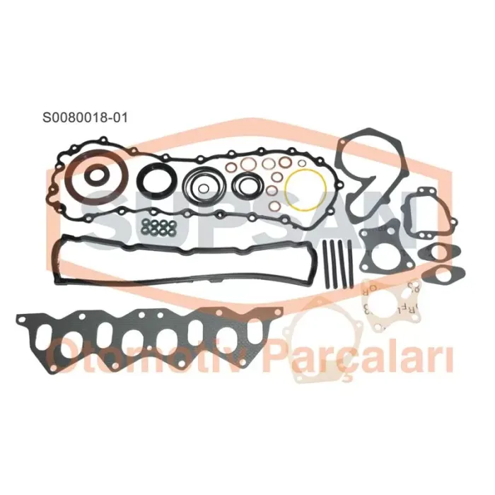Motor Takim Contasi (Full) Keceli Silindir Kapaksiz Kangoo Express 1,9D R19 1,9D (F8Q Eski Motor) | SUPSAN S0080018-01 | OEM 7701464093