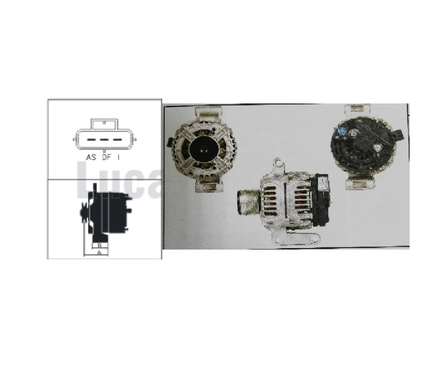 Alternatör 14V, 110A Bosch Tipi Ford Transit (3 Fişli) 7 Kanal Bilyalı Kasnak Kısa Pule ( Üç Fişli Soket | OEM LEA0479