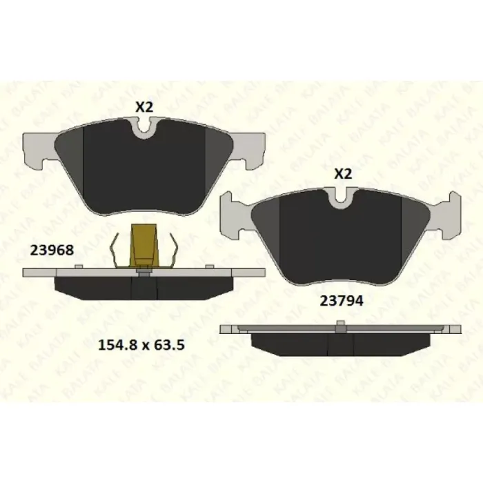 Fren Balatasi On BMW E60 E87 E90 F10 | KALE B 23794 203 05 MSH | OEM 34116763617 34116763618