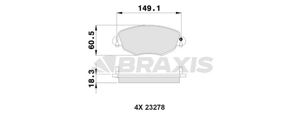 On Fren Balatasi Mondeo 3 00>07 Jaguar 10 Type 04>09 | BRAXIS AB0029 | OEM 1S7J 2K021 AD 1783849