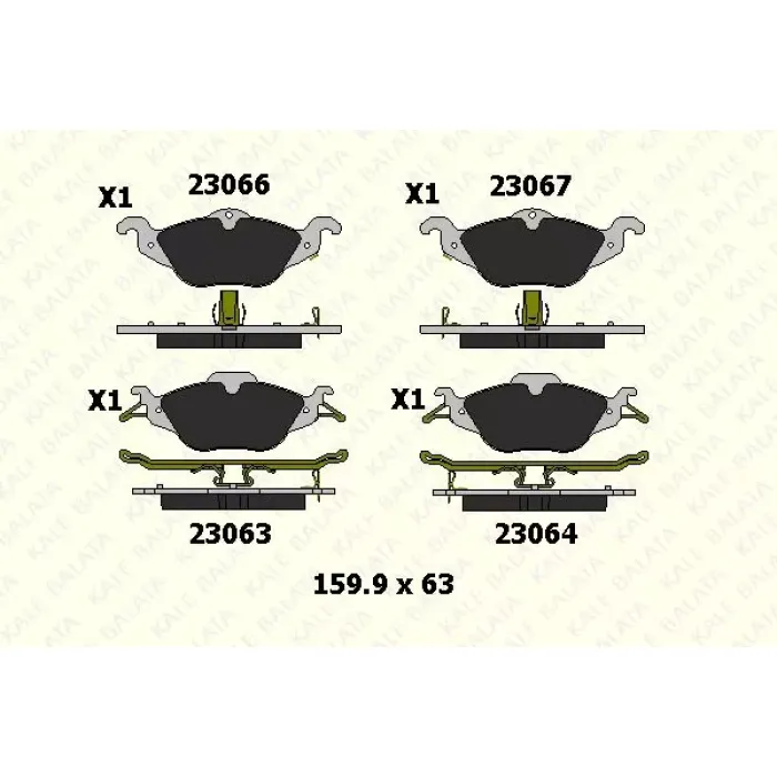 On Fren Balatasi Astra G Zafira A 98>10 | KALE B 23063 173 05 ANS | OEM 1605000 1605034