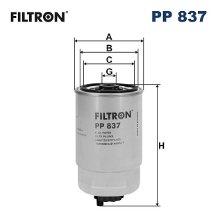 Mazot Filtresi Opel Astra F 1.7D Combo B X15D X17D Omega B U25TD Frontera A 25TD Vectra B X17TD Omega A Escort III IV Fiesta II Boxer Jumper Ducato Iveco Eurobus Caddy | FILTRON PP 837 | OEM 9944921 9944921 1906.C6 4753103 68127177 1906.C6 4753103