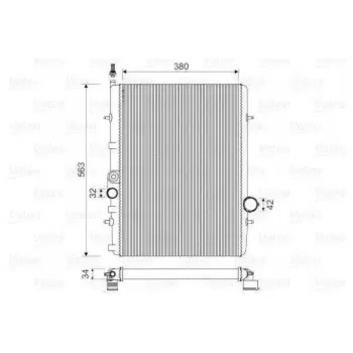 Motor Su Radyator P206 Gti EW10J4 (2,0 16V) 10 / 00>OLCU: (562,5*378,6*27) | VALEO 732906 | OEM 1330.B2 1330.B2 1330.F2 1330.G6 1330.F2 1330.G6