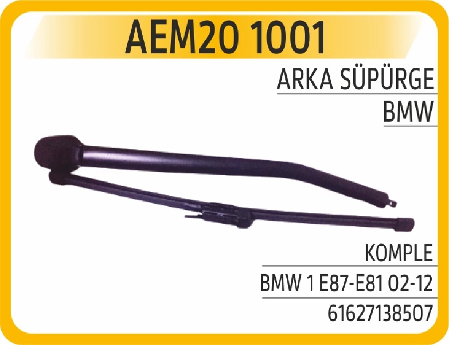 Silgi Paleti Arka + Kol BMW 1 F20 2013 ve sonrası 61617241985 | OEM AEM201002