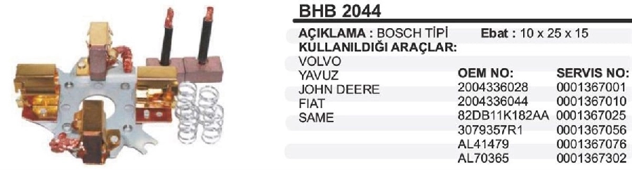 Marş Kömür Yuvası - Renault, Volvo, BMC Yavuz-Bedford, Mag. Yeni Model | OEM BHB2044