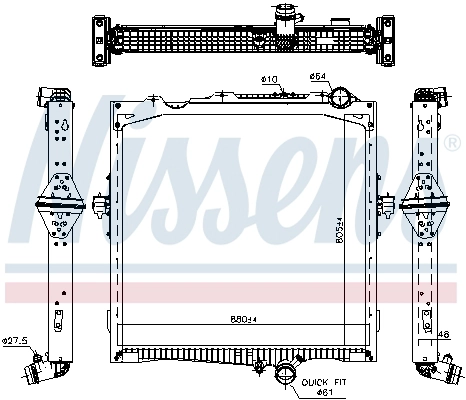 Motor Su Radyatoru Renault C-K-T Seri 13> Cerceveli | NISSENS 637877 | OEM 7485013643 7485021960 7485019540