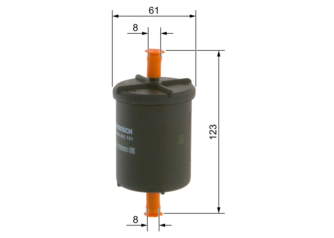Benzin Filtresi (Enj) Uno SLX R 9 | BOSCH 0450902151