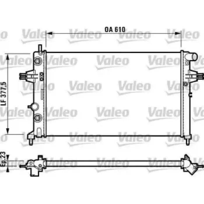 Motor Su Radyatoru (Manuel) Astra G Zafira A X16XEL Z16XE 98> 10 | VALEO 732549 | OEM 1300196 1300196 1300214 1300257 1300214 1300257