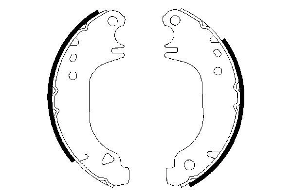 Arka Fren Balatasi Pabuclu P106 Saxo Olcu: (180 * 30) Abssiz | BOSCH 0986487274 | OEM 4241E8