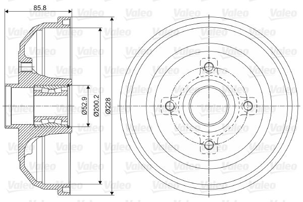 Fren Kampanasi Opel Corsa C, Corsa Mk II | VALEO 237058 | OEM 418000