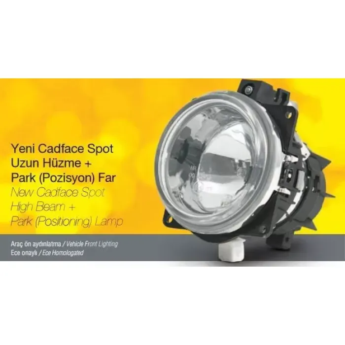 Ford Cargo Uzun Far Bmc Prof (2010) Kapak+Kablo Cizgisiz Camli | FARBA 13114E | OEM 6C46 13005 BD 12F0036873AA D1401052R0 6C46 13005 BE