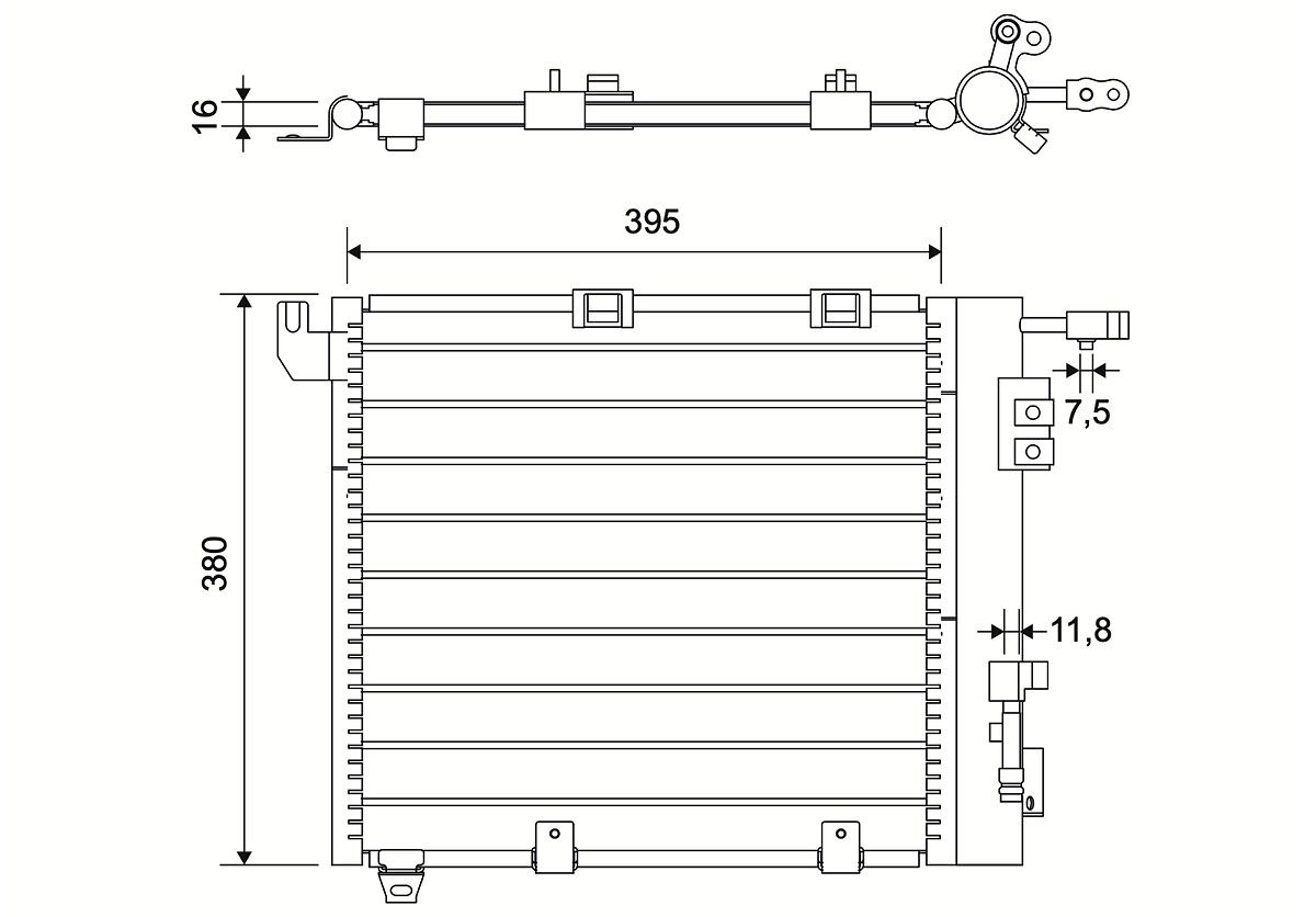 Klima Radyatoru Astra G Zafira A Y17DTH Y17DTL Y22DTR 425×400×18 | VALEO 817506 | OEM 1850056 1850058 1850078 9118898