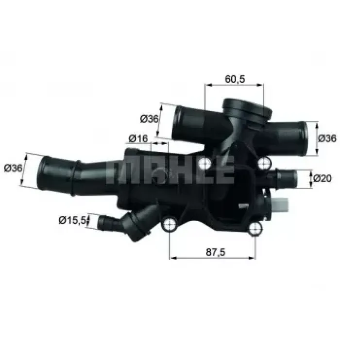 Termostat Govdesi Komple P307 P407 P508 P308 P607 C4 C5 2 Jumpy 3 Expert 3 C5 3 DW10BTED4 (2,0HDI 16V) | MAHLE TH4483 | OEM 3M5Q 8A586 CA 1336.Y9 9656182980