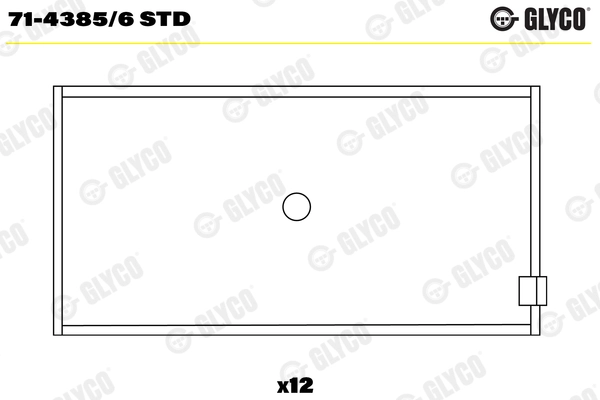 Kol Yatak Std Delikli Iveco Eurostar 440 93>02 Eurotech 440 93> Eurotrakker 380-440-720 93>04 Takim | GLYCO 71-43856STD | OEM 1901656 1901657 1901658