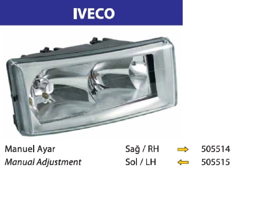 Iveco Daily Far Sol Motorsuz ( 2002-2007 ) | OEM 505515