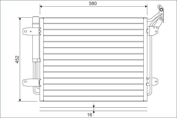 Klima Radyatoru Kondansor Tiguan 07> 580×450×16 Oto / Mek Sanziman | VALEO 814091 | OEM 5N0820411C 5N0820411C 5N0820411D 5N0820411E 5N0820411D 5N0820411E