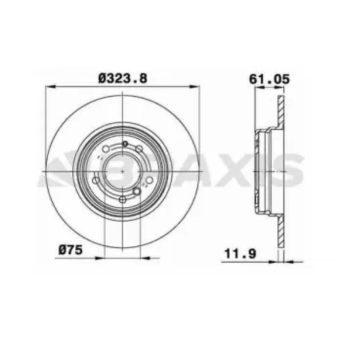Fren Diski Arka Bmw E38 | BRAXIS AE0538 | OEM 34216757749